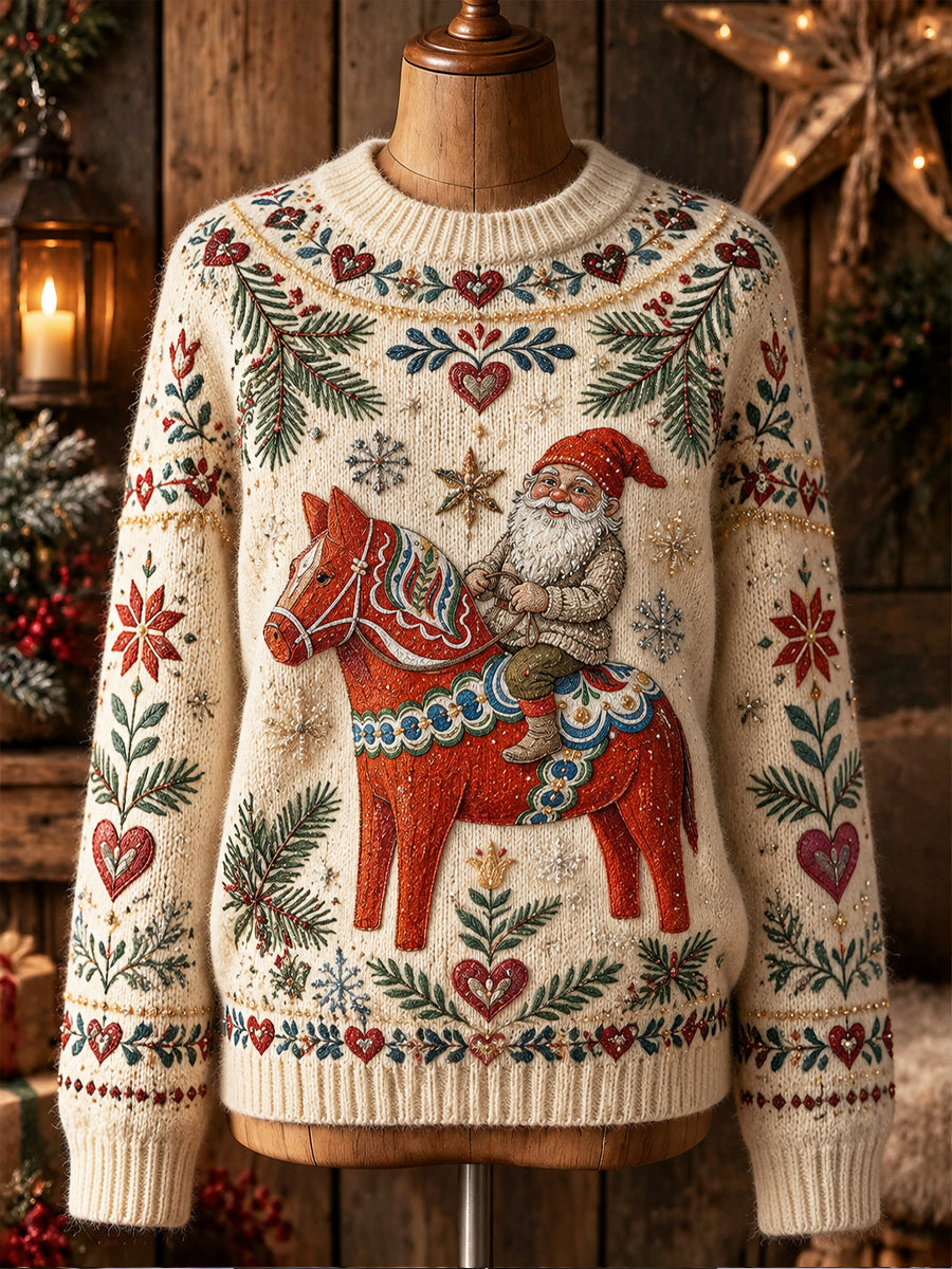Kvinnors Svenska Julmys Mysig Sweatshirt