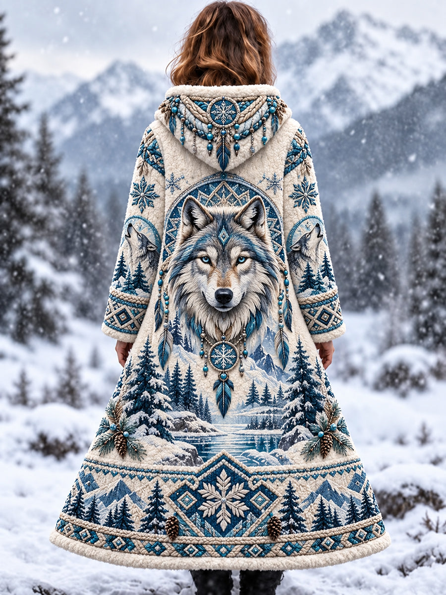 Kvinnors Nordiska Skogsdjur Flannel Jacka