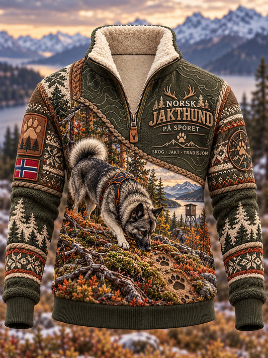Herrens norska jaktsäsong Fleece-lined Half-Zip Sweatshirt