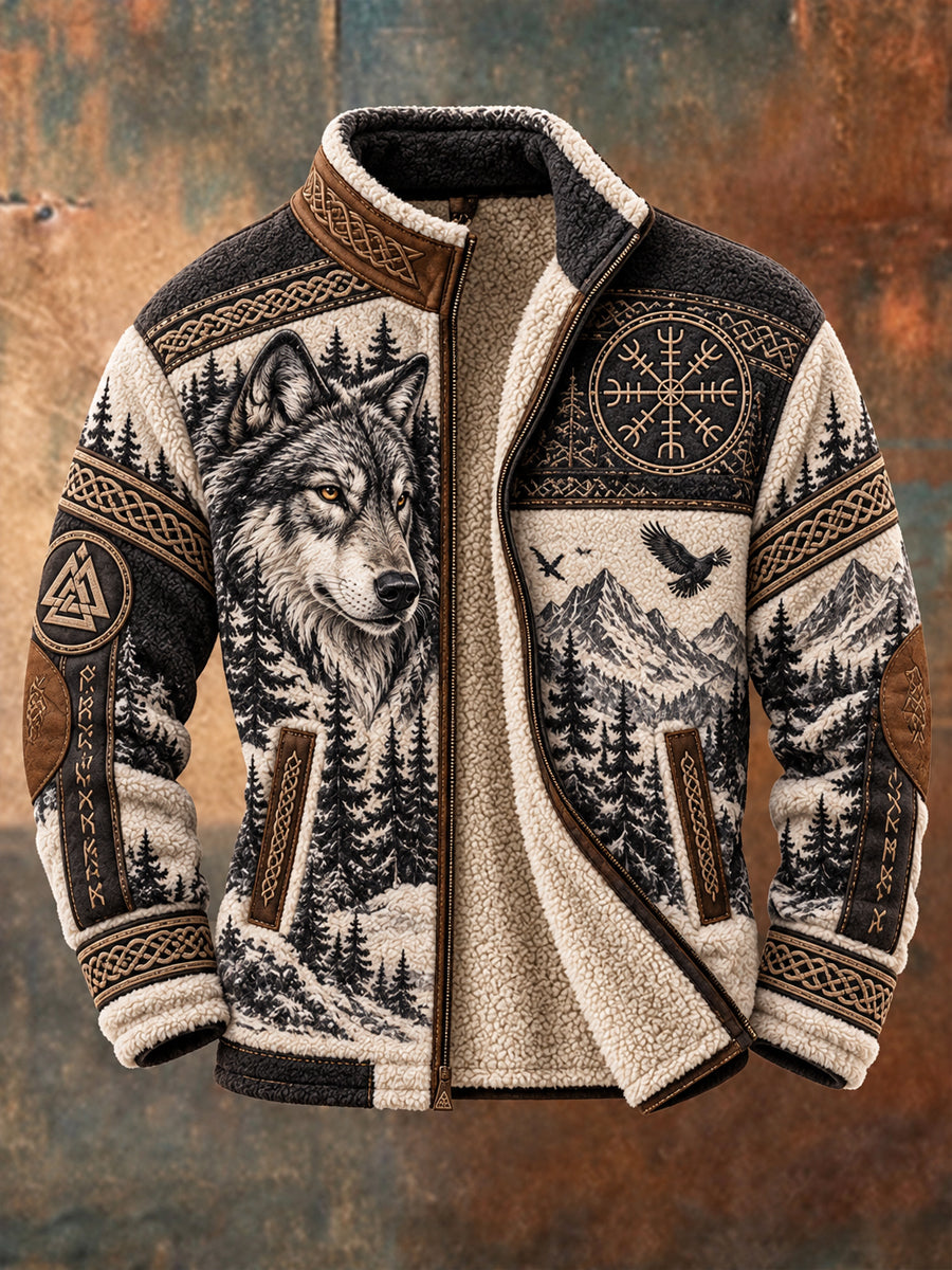 Herrjacka i vikingkompositfleece