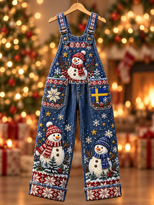 Damkjol med svensk julmotiv och tryckt mönster