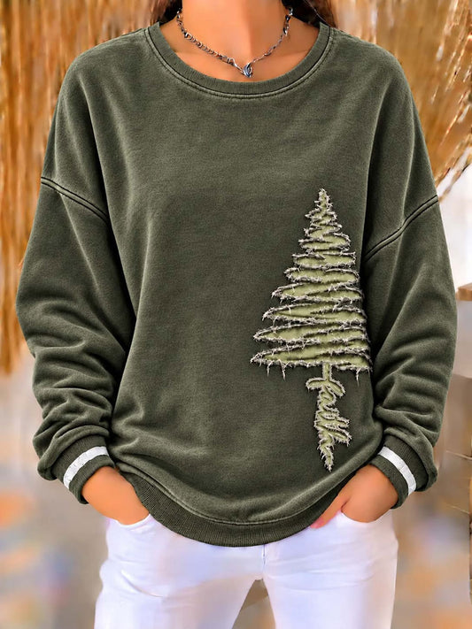 Kvinnors julgran Sweatshirt