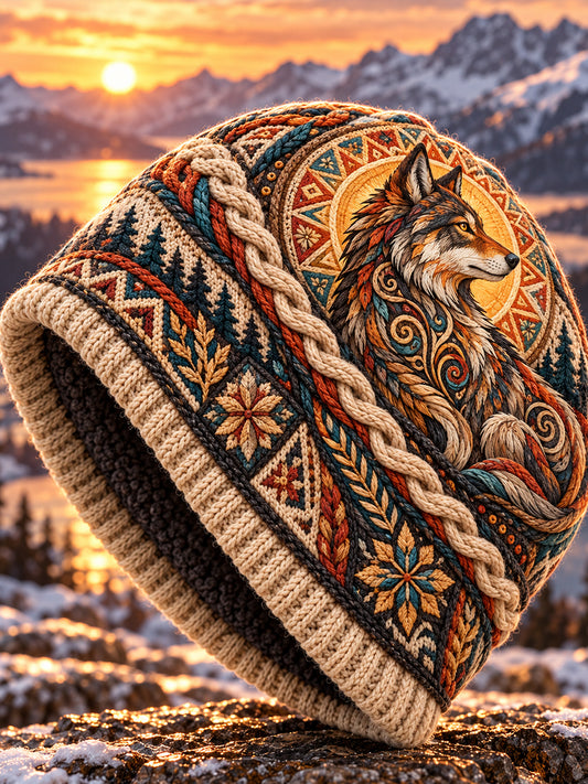 Unisex-hatt med nordiskt djurmotiv