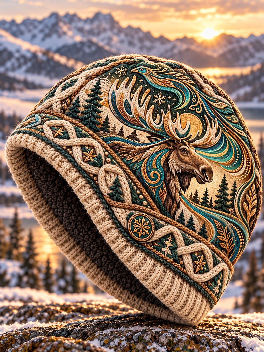 Unisex-hatt med nordiskt djurmotiv