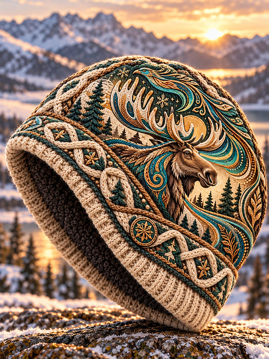 Unisex-hatt med nordiskt djurmotiv