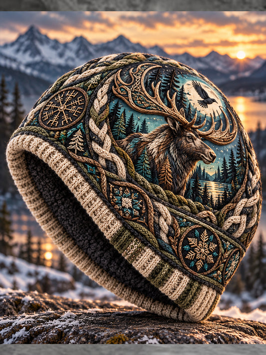 Unisex-hatt med nordiskt djurmotiv