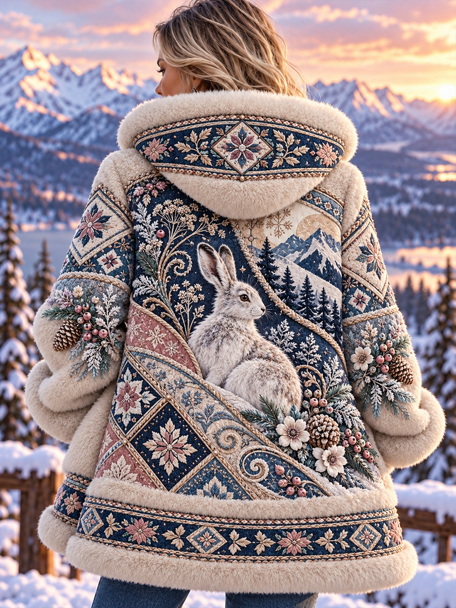 Kvinnors nordiska djur Flannel Jacka