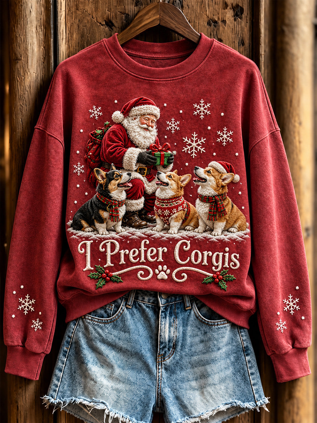 Kvinnors jag föredrar Corgis mönster orsaker Regelbunden Sweatshirt
