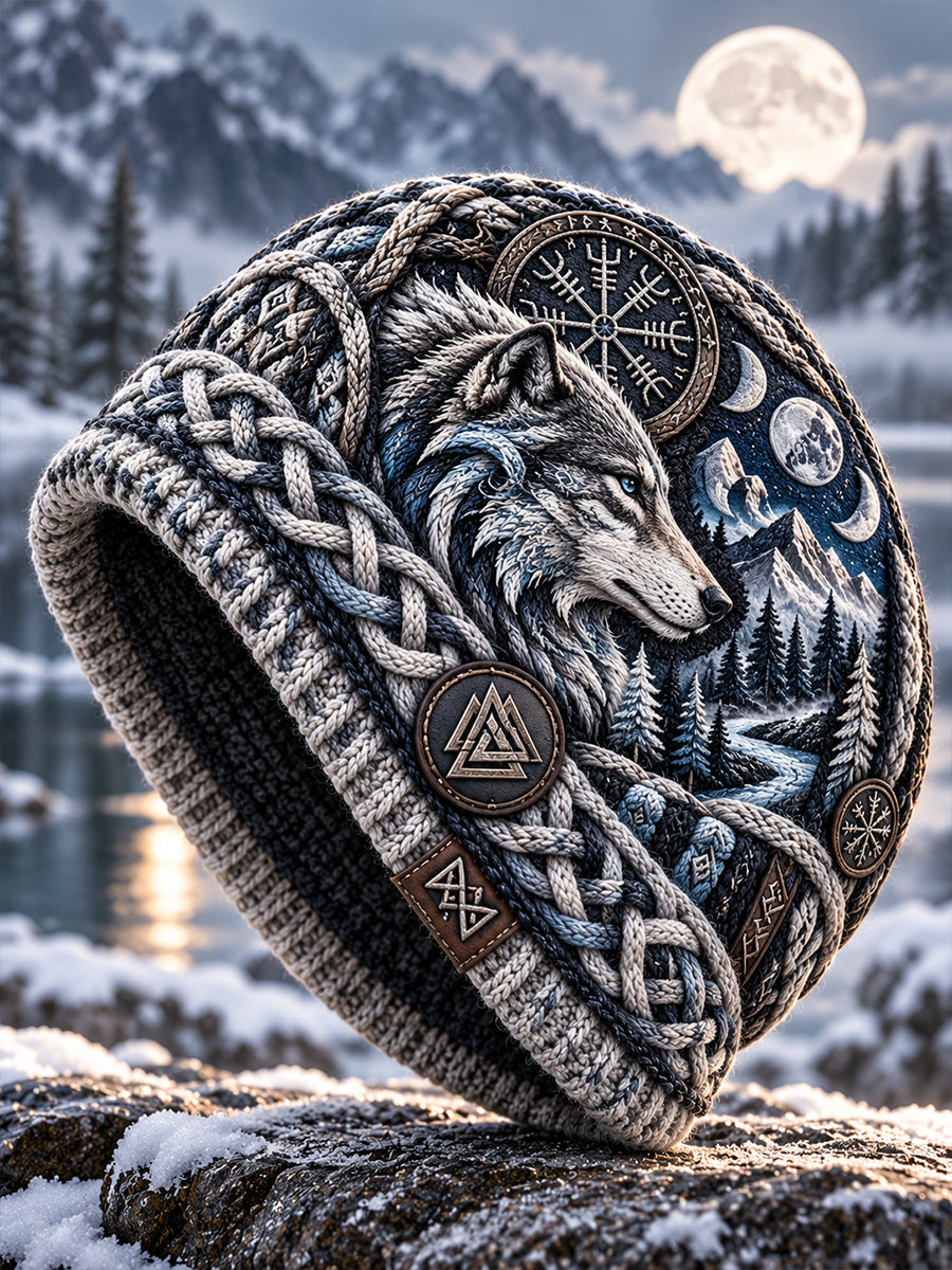 Unisex Nordic Viking Djur Print Hatt