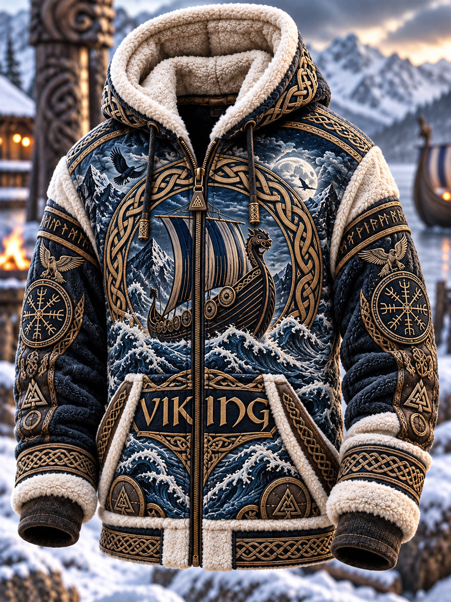 Vikingakonstflanelljacka för män