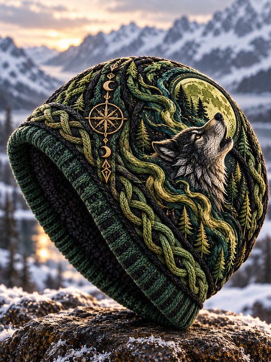 Unisex-hatt med nordiska djurtryck