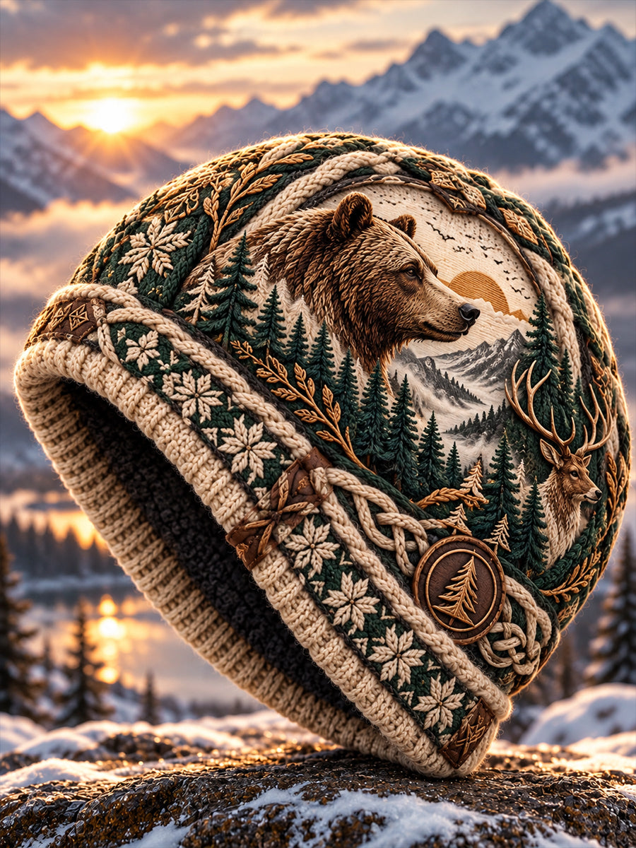 Unisex Nordic Animals Utskriftshatt