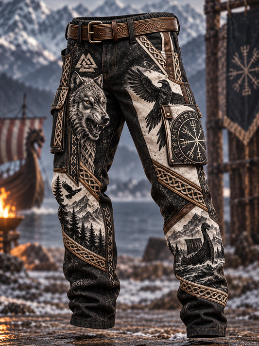 Mansvikingartavslappnade arbetsbyxor