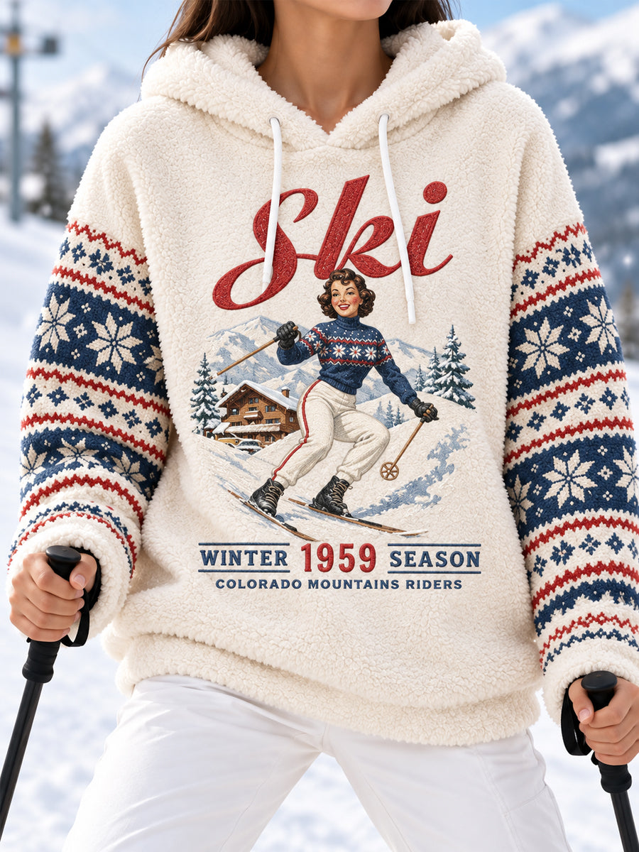 Dams Retro Skidflanell Hoodie