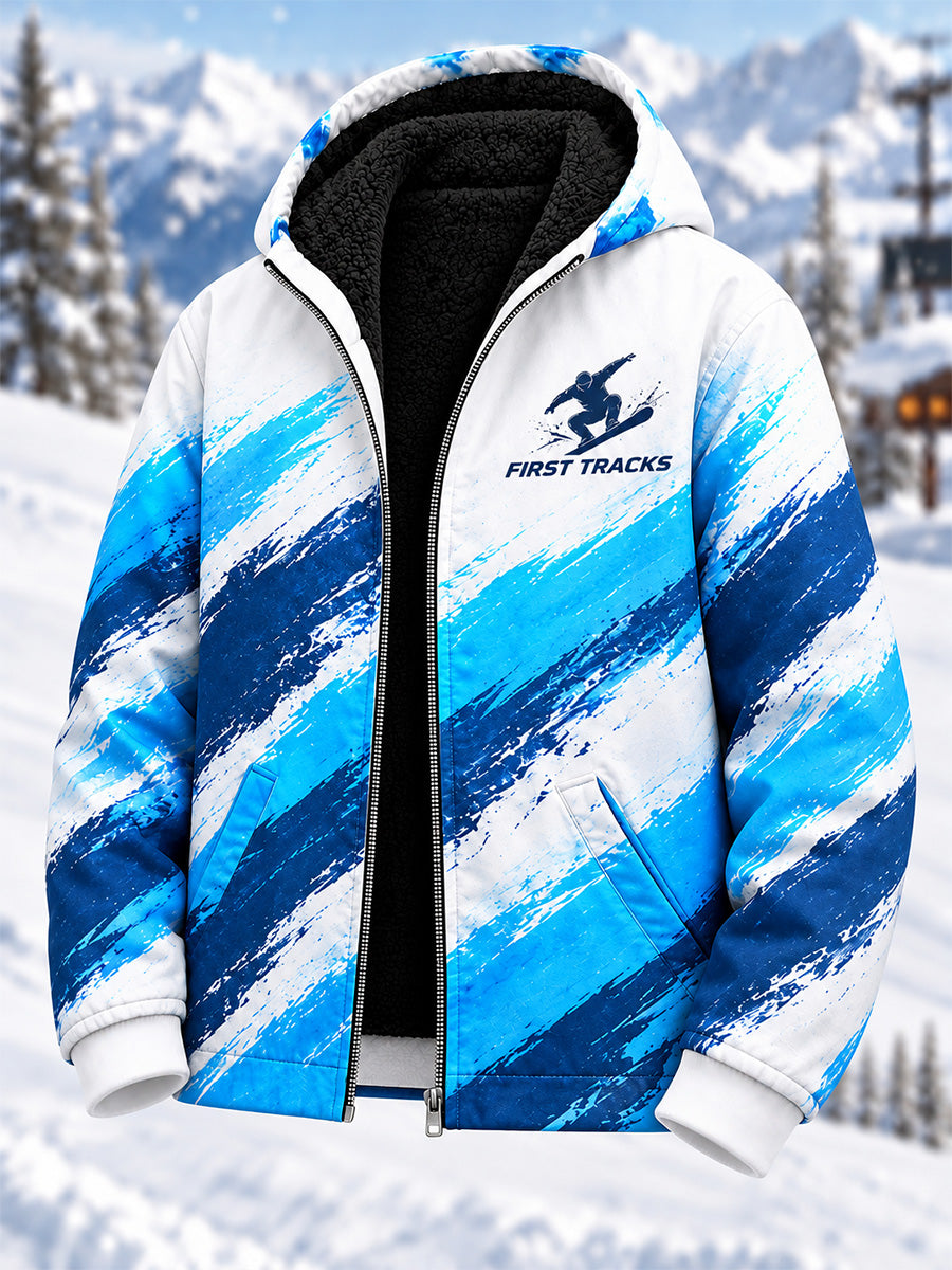 Mäns skiälskare redo för skidsäsong Casual Composite Fleece Jacka