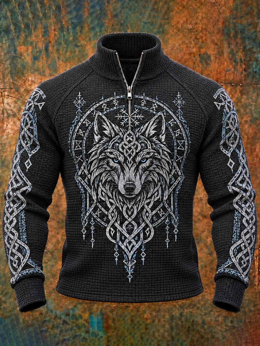 Mäns Viking Zip-Up Hoodie.
