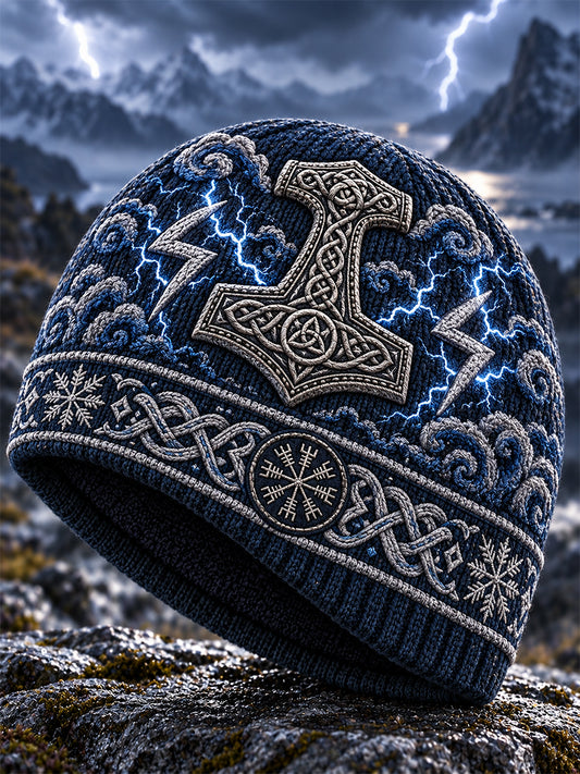 Unisex Viking Nordisk Varm Kall Stickad Mössa