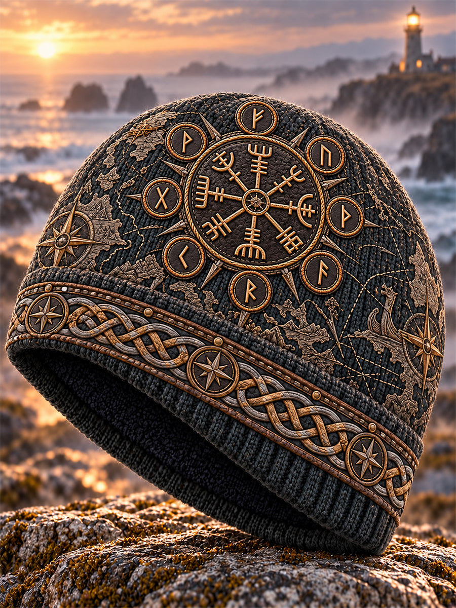 Unisex Viking Nordisk Varm Kall Stickad Mössa