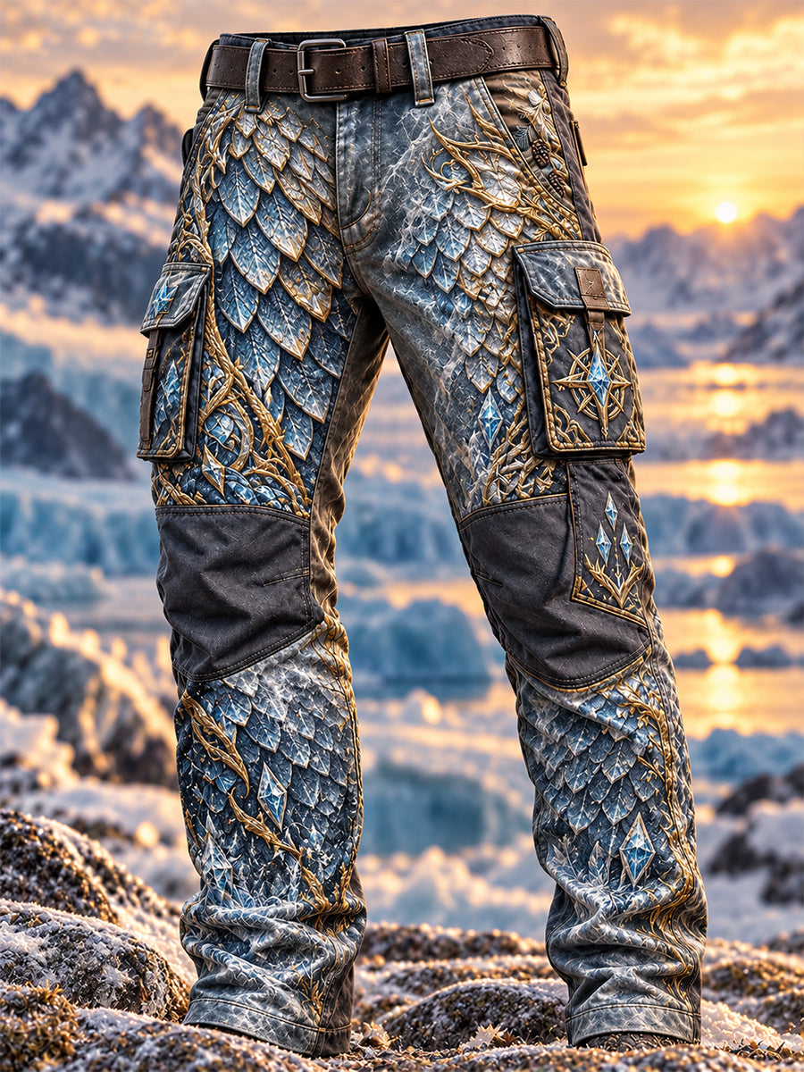 Herrbyxor i retro nordisk vikingastil för vardagsbruk och arbete