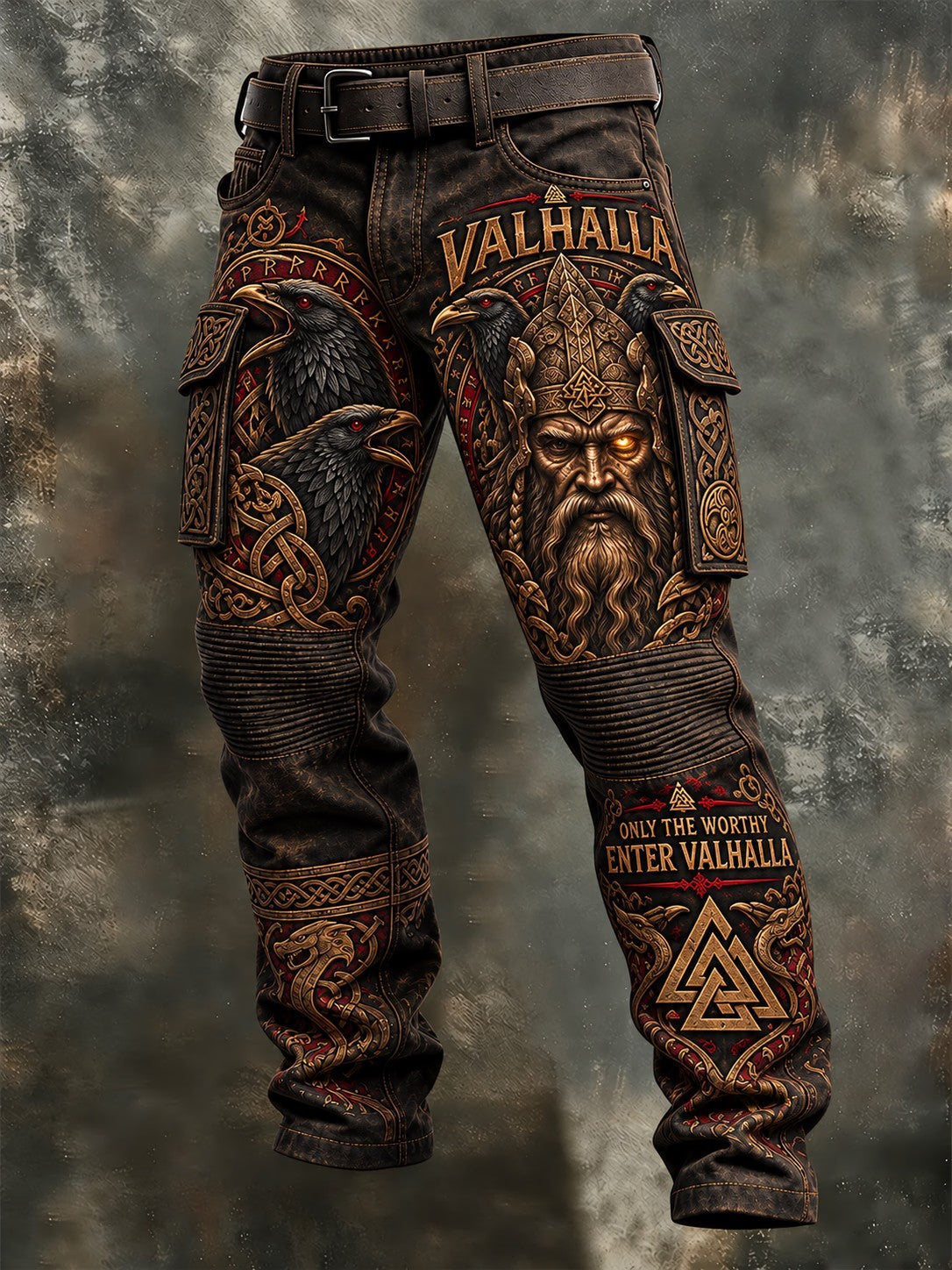 Herrbyxor i vikingastil, Valhalla, med mjuk och varm foder och dragkedja