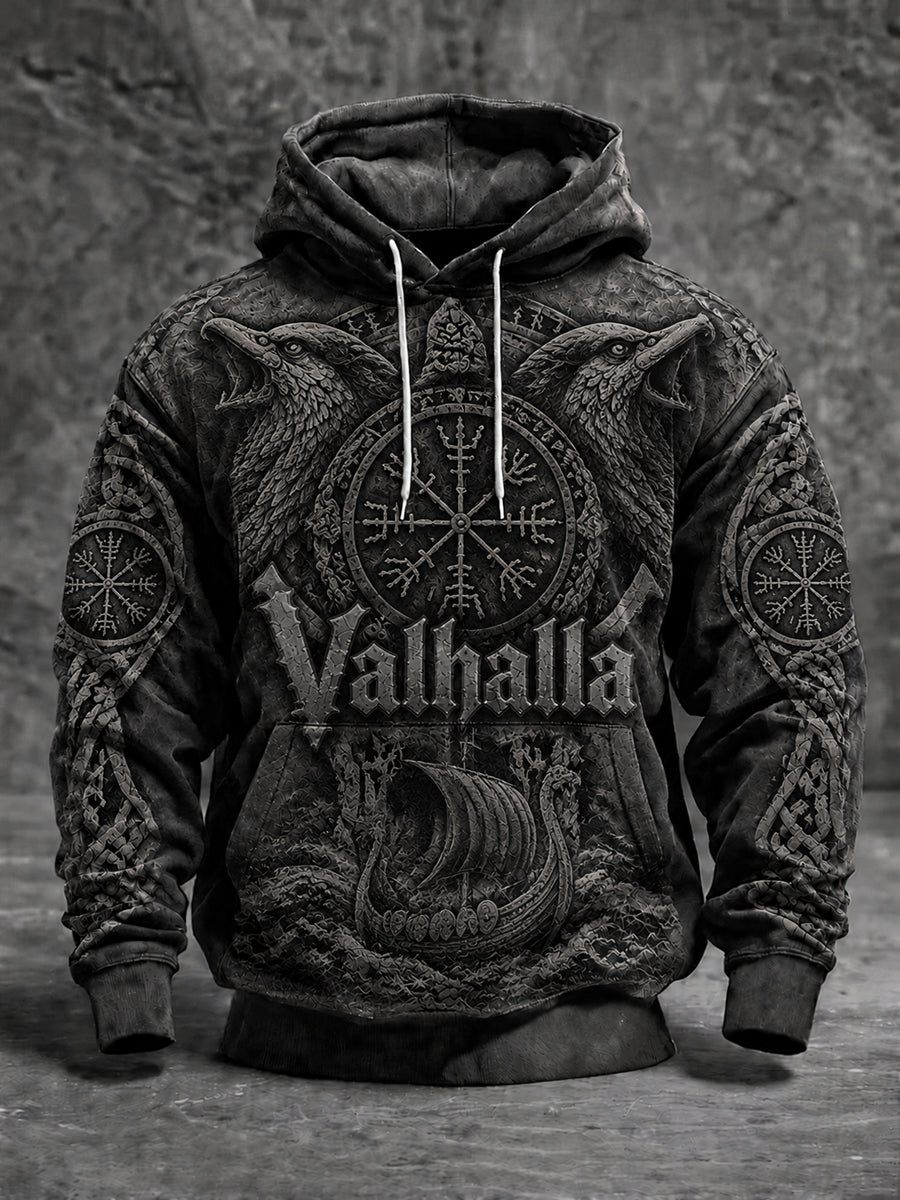 Herrlig vikingtröja med överdimensionerade fallande axlar och fickor