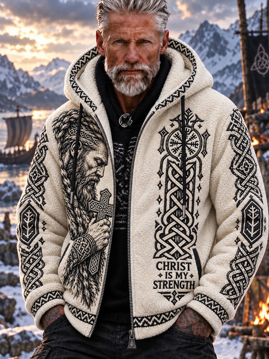 Vikingatröja i flanell för män
