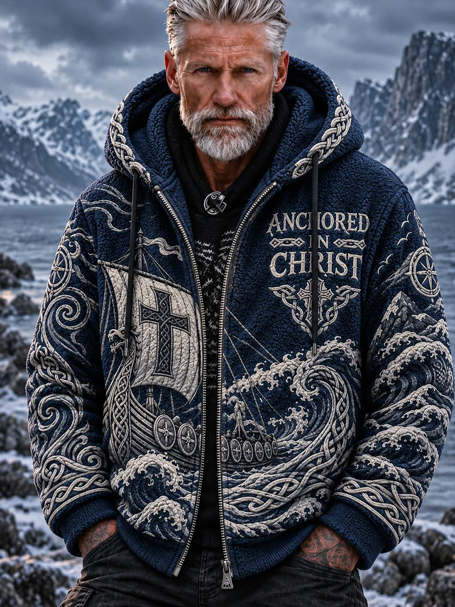 Vikingatröja i flanell för män