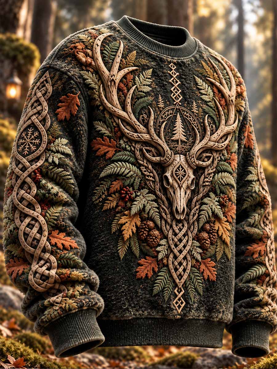 Mäns nordiska renar Print Sweatshirt
