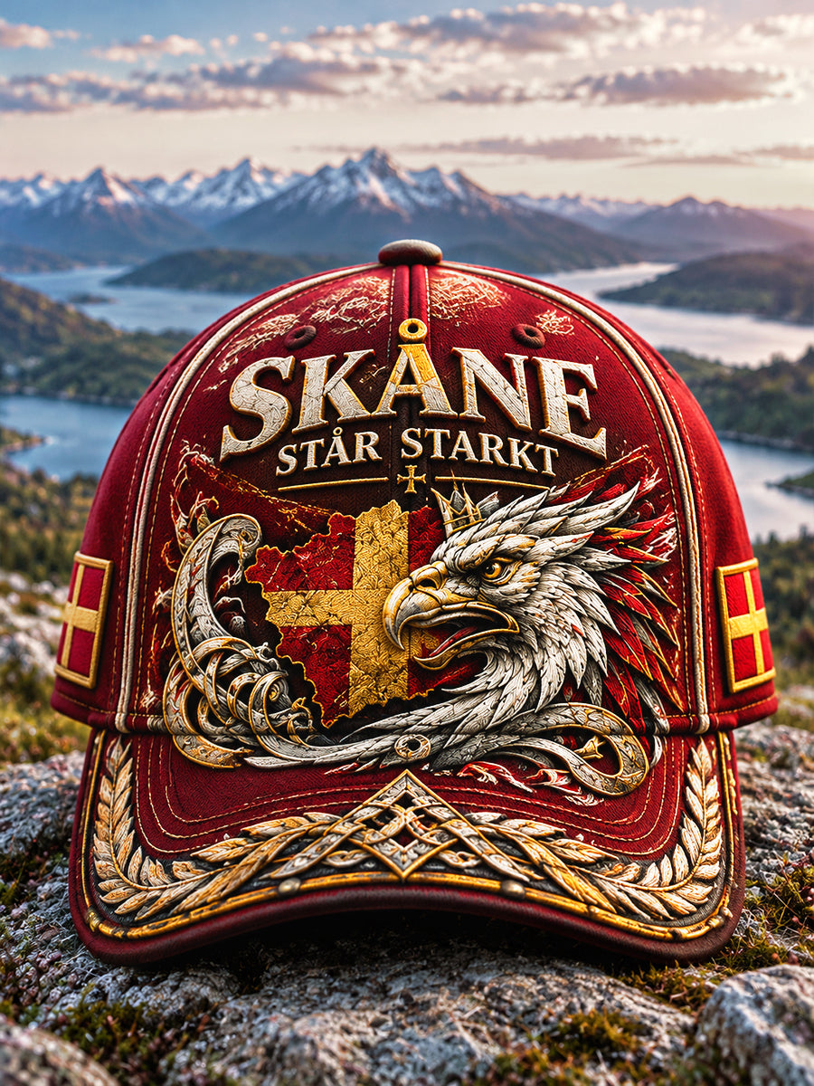 Röd Svensk Scania Print Casual hatt