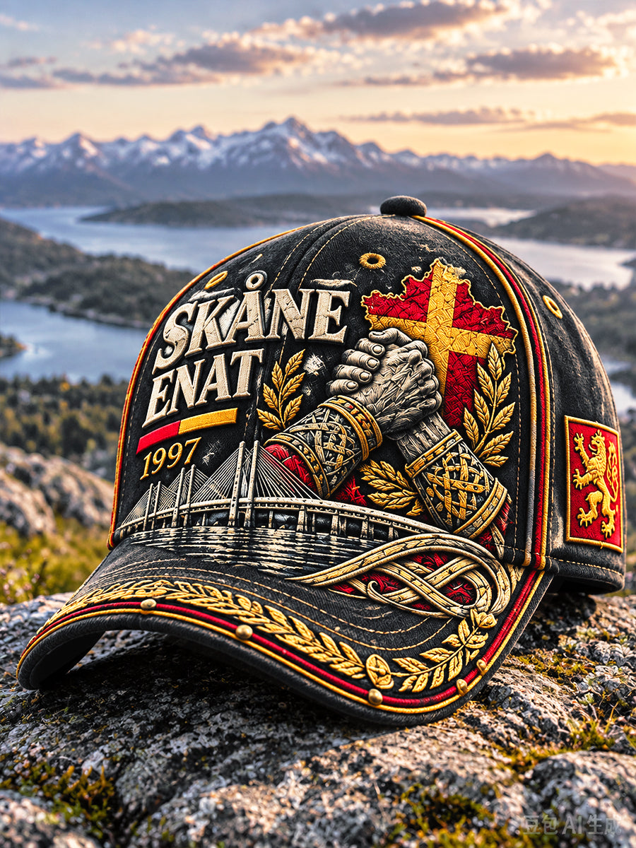 Svart svenska Skåne Skriv ut Casual hatt