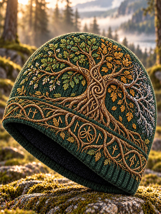 Unisex Nordic Viking varm kall stickad hatt
