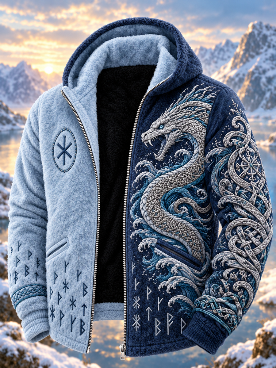 Mäns vikinga konst komposit Fleece Jacka