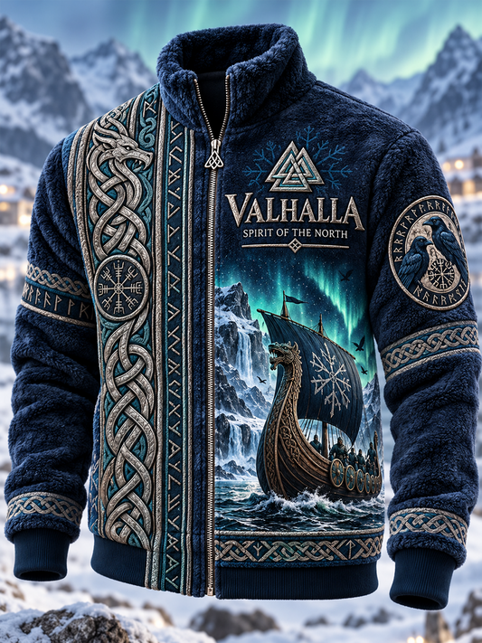 Vikingakonstflanelljacka för män