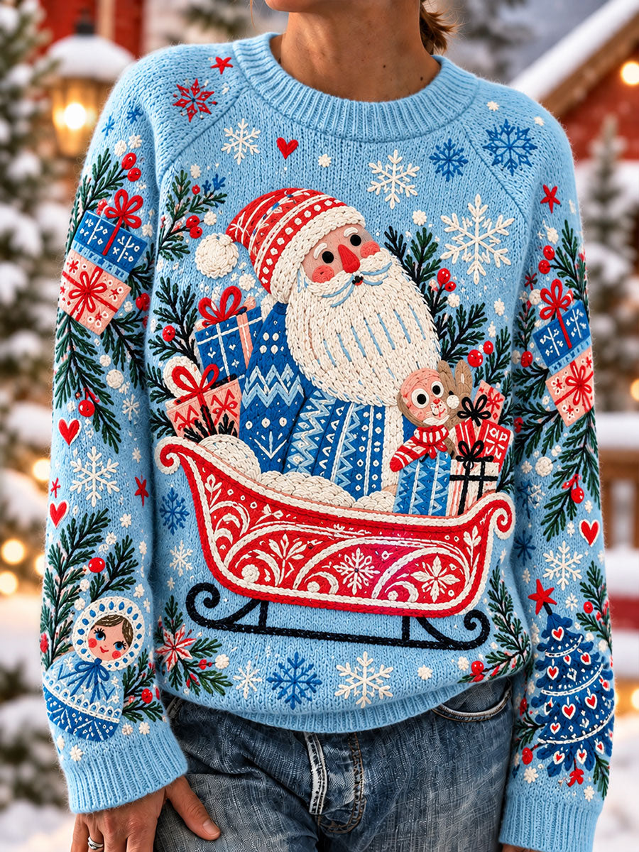 Damer, tofflor i nordisk stil med tomte-tema