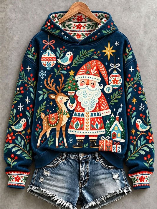 Kvinnors nordiska-stil jultomtens Hoodies