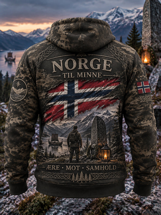 Herrtröja med vikingaveteranens minnesgrafik
