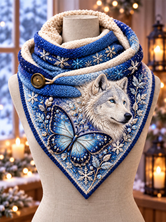 Unisex Retro Nordic Viking stil Print Triangel Scarf