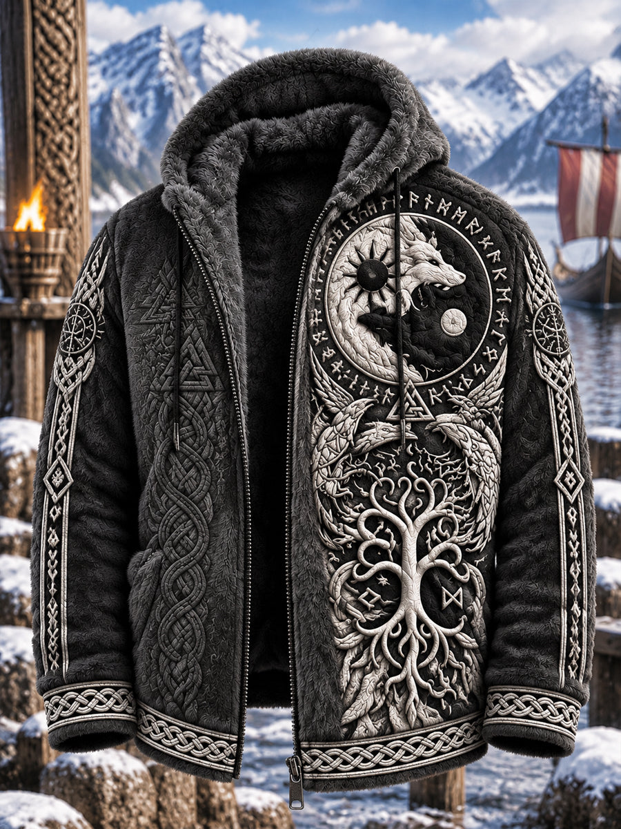 Herrjacka i vikingart-kompositfleece