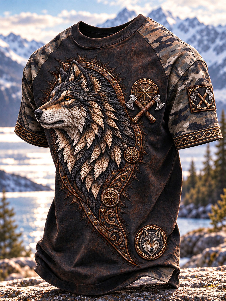 Vikingart T-shirt med korta ärmar för män