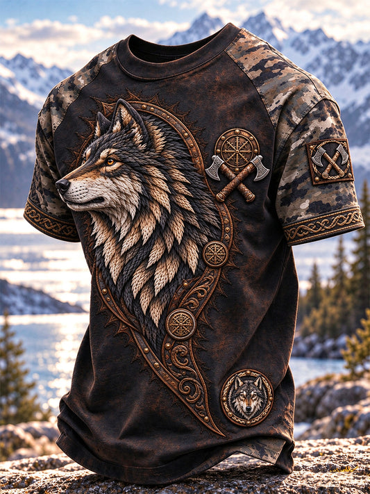 Vikingart T-shirt med korta ärmar för män