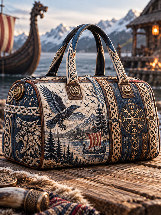 Vikingkonst quiltad resväska