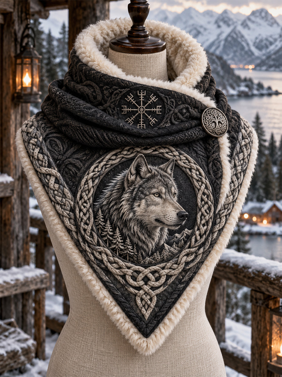 Unisex retro nordisk vikingvärmande sallring med tryck