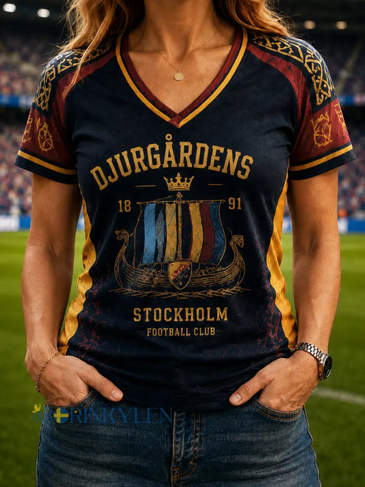 Stockholm fotbollsarv T-shirt - som bild / S