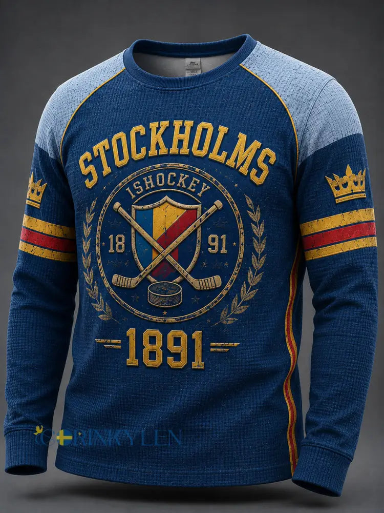 Stockholm Ishistorik Hockey-Våffle-t-shirt - som bild / S