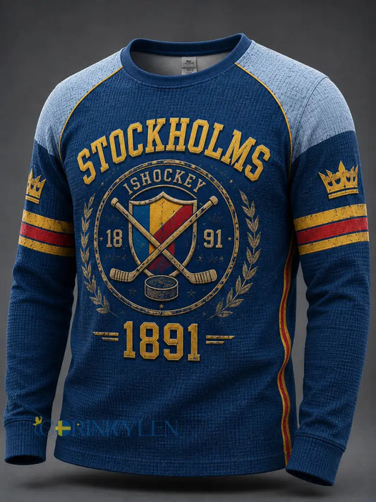 Stockholm Ishistorik Hockey-Våffle-t-shirt - som bild / S