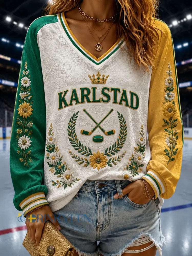 Stort hjärta · Karlstad V-ringad topp - som bild / S