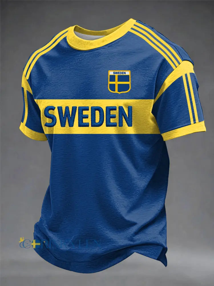 Svensk fotbollstävlat herrtröja - som bild / S