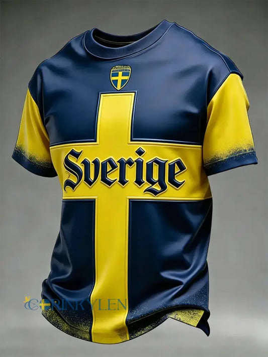 Svensk fotbollstävlat herrtröja - som bild / S