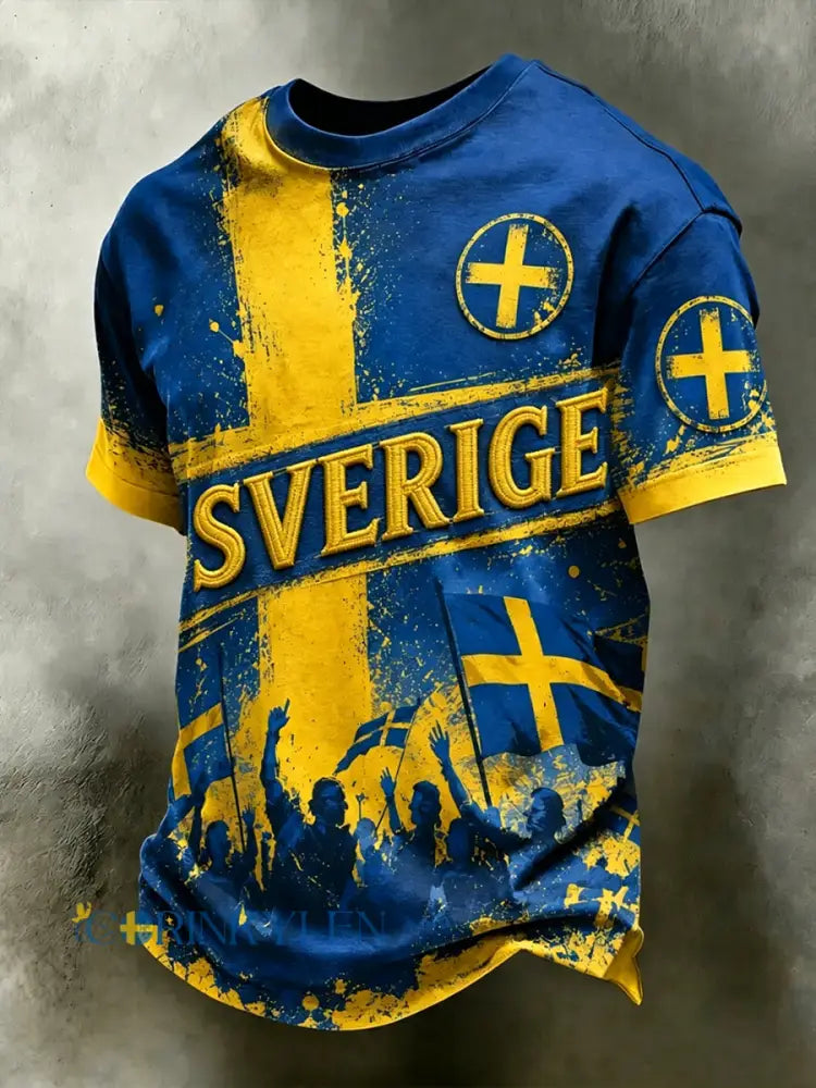 Svensk fotbollstävlat herrtröja - som bild / S