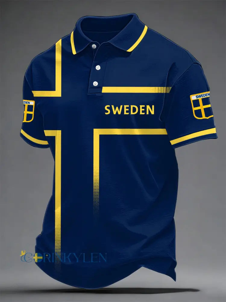 Svensk fotbollstryck för herrar avslappnad topp - som bild / S